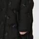 Jnby von Jnby Jiangnan Stoff Kinderkleidung Winterkleidung Jungen und Mädchen Lange Down Jacke mit Kapuze Stickmuster Kinder 1N0C13601 001 Schwarz 150 cm