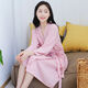 
NaiJIATU men's spring and summer thin nightgown for women's towel bathrobe plus size pajamas home clothes couple medium long short sleeve waffle charcoal grey men L 130-150Jin [Jin equals 0.5 kg]