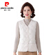 Pierre Cardin Western Style Mom Lightweight Down Jacket Vest Middle-aged and Elderly Ladies Loose Warm Outer Wearing Vest Vest Young Brown 4XL (Recommended 110-125Jin Jin is equal to 0.5kg)