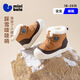 Minibala winter velvet warm children's baby cotton shoes 25 new high-top boys' casual shoes girls' snow boots cotton boots