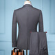 Romon Suit Set Men's Three-Piece Slim Professional Formal Business Suit Set Groom's Wedding Groom's Wedding Groom's Wedding Gown Men's Wedding Gown