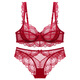 VRSZEE Light Luxury Marke Unterwäsche für Frauen Dünnstil BH Set kleine Brüste und sexy Spitzenunterwäsche verführerische Bikini schwarz 80c