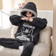 
Qiaojiaoqi autumn and winter pajamas men plush thickened velvet coral velvet warm men's suit winter hooded cartoon home clothes XYI2027/9926 Men's L size recommended 100-130Jin [Jin equals 0.5 kg]