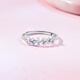 Saturday Fortune PT950 Four-leaf Flower Platinum Ring for Girlfriend B0112803 About 2.02g 15th Birthday Gift