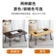 Pumeisen Folding Tea Table for Living Room Small Table Kang Table Simple Small Apartment Bay Window Tea Table Bedroom Learning Computer Low Table Log Color Folding Model 60*40*33
