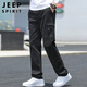 JEEP SPIRIT吉普工装裤男春夏季直筒休闲裤子男士宽松大码男裤 深灰色 XL