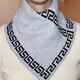 Changyin new fashionable neck scarf for men in autumn and winter, warm neck protection, Korean version, versatile neck gaiter, triangle scarf, cold-proof fake collar, single piece - solid color black