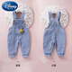 Disney (Disney) baby overalls 2024 spring and autumn new style cute baby boy and girl casual jeans children's pants for outer wear trendy denim overalls 120