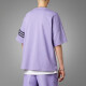 阿迪达斯 （adidas）三叶草男子短袖T恤2025夏季新款环绕三条纹上衣 紫色HR3291 M