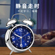 GERTHRON Germany's 2025 new mechanical alarm clock student-specific wake-up ornament for high school and junior high school students wake-up clock upgraded electroplating ice crystal white