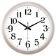 La historia del tiempo es una luz de pared de moda de diale de dial súper grande sala de estar de la pared de la sala de estar en el hogar atmosférico sin golpes relojes de pared sin golpes de pared Simple y moderno 5266C Disco digital plateado brillante [diámetro 50 cm]