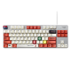 罗技（Logitech） K835 机械键盘 有线游戏键盘 TTC轴 84按键办公键盘 拼色键盘 罗技K835青轴-红白键帽款