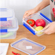 Winsio Large Frischwachtbox mit Deckelhotel Küche gefrorene Lebensmittelablagerungskiste transparente Frischwachtbox Rechteckige Plastikbox plus High-End 9926 (10 Liter) Presseabdeckung
