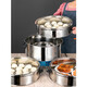 Nanlishi electric steamer multi-functional household steamer large capacity timed multi-layer steaming all-in-one steamed vegetables and steamed buns steamer 40cm six-layer [ceramic plate] high configuration non-magnetic steamer