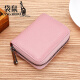 Kangaroo (KANGAROO) exquisite organ card bag for men and women's top layer cowhide anti-theft brush large capacity card cover small card clip coupon wallet rose red 12 cards + 2 multi-functional positions