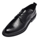 Zapatos de cuero para hombres, cordones de punta puntiaguda, ropa formal de negocios, zapatos casuales de estilo británico, traje de vellón de invierno más lana, zapatos de boda de novio, cuero de vaca negro 1699, 38 talla de zapato de cuero estándar