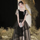 Li Baixin evening dress female 2025 new host light luxury niche French adult ceremony art test dress skirt temperament and high-end black M
