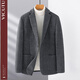 Weikeduo easy care and no pilling double-sided woolen coat men's autumn and winter business casual suit collar thickened coat short gray brown thickened wool warmer L weight 128-145Jin Jin equals 0.5 kg
