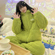 Dessin animé pyjamas mignon pour les femmes avec un coton à trois couches et un corail d'hiver en velours en velours à capuche à capuche à capuche à capuche MNQ Cotton # 6624 Kulomi [Ajouter du coton épaissi] M Recommandation féminine 80-100jin [Jin est égal à 0,5 kg]