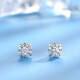 Zokai Diamond Stud Earrings Fireworks Series White 18K Gold Cluster Diamond Earrings E80152T