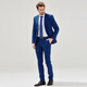 Jijia pure wool men's suit top Slim business casual professional solid color suit wool blue openable cufflinks 175A suit top