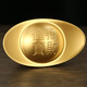 Jishantang Solid Brass Gosdated Sintot Dornmants Home Office Desktop Coremer New Home Открытие подарочных подарков 5 см Медной слиток (песчаное золотое стиль)