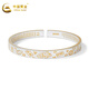 
China Gold (CHINA GOLD) silver bracelet foot silver 999 silver bracelet fortune cat Jiyan Heart Sutra new Chinese birthday gift for girlfriend to wife Jiyan bracelet | about 30g