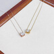 Feiyu imported moissanite diamond Au750 rose gold white gold 18k gold white gold bull head necklace clavicle chain 1 carat moissanite diamond rose gold single pendant