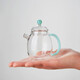 Lvchangming Kungfu glass teapot hand-held pot high temperature resistant glass pot with filter mini teapot