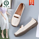 Woodpecker Beanie Women's Shoes 2025 New Summer Sandals Genuine Leather Flat Shoes Breathable Soft Sole Hollow Summer Mom Shoes 826 Black Hollow 35