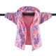 Junshi Children's Coat Integrated Velvet Autumn and Winter New Children's Coreano Top Windbreaker Pink 9928 Velvet integrado 110