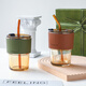 AIMEI Gift Summer Cool Set de recuerdo Caja de regalo de recuerdo La empresa de negocios de regalos pequeños se une al edificio de equipo para enviar ideas de personalización de la Copa de Empleados Orange Cup + Fan Gift Box