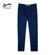 DENHAM men's new retro trendy fashion simple blue cotton linen blend cropped pants loose men's pants casual carrot pants BLUE M 170/74A