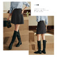 
Olrain Ourui'er skirt women's autumn high waist A-line irregular pleated suit skirt dark gray M