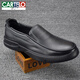 
CARTELO men's leather shoes genuine leather men's toe layer cowhide soft leather business round toe versatile thick sole foot cover men's casual shoes black 6198 37 This model is more large
