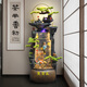 Botianxuan Fengshui Wheel Crown Topfstockfließung Wasser und Geld Ornamente Firma Büro High Mountain Circulation Wasser Landschaft Fischtank Dekoration 9928 Kleine 47*36*111 cm