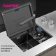 Nasi unsichtbare Waschbecken Bar Waschbecken versteckte Flip Cover Middle Island Tisch Hochdruck Tasse Waschen Café West Küche kleine Waschbecken 4839 Waschbecken + Abfluss + Tasse Waschen Kaffee