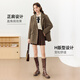 KBNE all wool old money style suit jacket for women in autumn and winter new style lazy high-end casual suit for women brown M