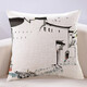 Yuanjia Nipai Wuguan Chinese-style landscape pillow cotton linen sofa cushion house architectural design model room waist pillow A 40X40 (pillow case does not include core