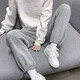 Oktober Mingchang Mutterschaftskleiderhose im Frühjahr und Herbst, verdickte Weitbeinhosen, Hosen, kleines Frühlingsmutterwerkskleid, hellgrau, nicht wählerisch über die visuelle Körperhöhe L (Empfohlene Größe von Körper) (Empfohlene Größe: Geeignet für 110-130 Jin [Jin gleich 0,5 kg])