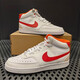 Nike (Nike) [Spot] Nike Court Mid Classic Retro Vielseitige Casual Trendy Shoes CD5466-101 FD9926-161 White und Red 40.5