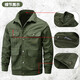
Xinnuoyi summer thin work clothes top for men's pure cotton long sleeve breathable loose wear-resistant anti-scalding welder labor protection work suit Military green 688 thin 5-single top 185 size/100A Recommended 160-180Jin [Jin equals 0.5 kg]