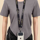 Uston mobile phone lanyard mobile phone chain halter crossbody carryable mobile phone case lanyard chain strap shoulder strap crossbody sling strong pendant wide version anti-lost artifact patch clip adjustable KWAS black bear crossbody/hangerneck | adjustable length