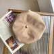 Beret women's autumn and winter Japanese style big head beret hat ins hat new octagonal painter hat black