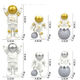 Baiyuan Astronaut ornaments cute model small spaceman home living room desktop decoration ornaments birthday gift starry sky blue four-piece set