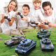 
Dwi remote control tank toy remote control car boy and child can fire chariot fire car crawler type cannon model [bombing tank] yellow one rechargeable battery + remote control battery