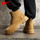 Huili Martin Boots Herren Frühling Britisch-Stil High-Top-Arbeitsstiefel Männer lässig Retro Fashion Height-verstärkt Männerschuhe gelb 40