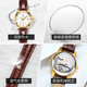 OLEVS Swiss certified watch women's mechanical watch fully automatic simple women's watch small birthday gift for girlfriend [upgraded enhanced version] 6629 women's brown leather white flour-lifetime insurance