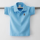 Camiseta para niños Camisa de solapa de verano de manga corta Polo de la solapa de verano Ropa para niños 2024 Nuevo estilo de collar gris de media manga para niños de tamaño mediano de tamaño mediano (684) 150