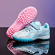 Feelaces Football Shoes Tf Nailas rotas de tamaño pequeño Velcro Shoes Sports Sports Sports Boys Boys Training Estudiantes Juveniles Competencia de examen 6195 Mandarin Duck Pink Moon Nails Broken 33 zapatos deportivos estándar